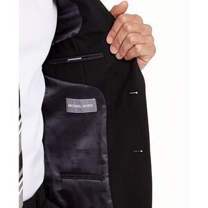 Michael Kors Men's Modern Fit Airsoft Stretch Suit Jackets Black Size 46